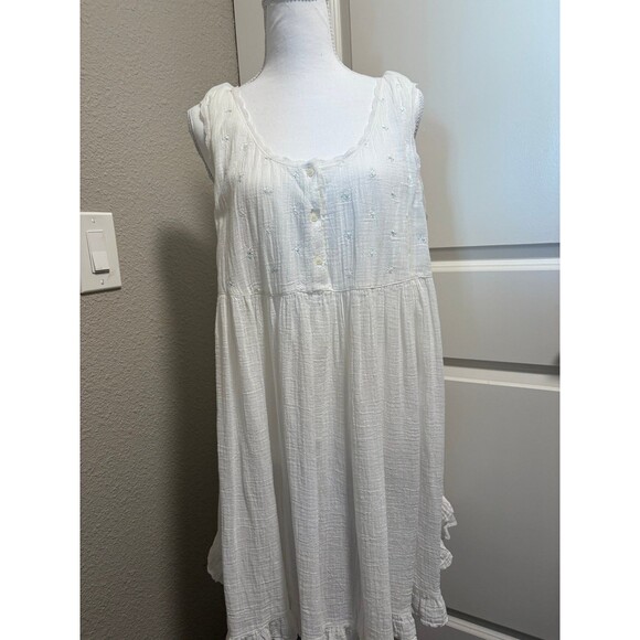 VINTAGE 90s Victorias Secret COUNTRY Quality Cottons babydoll nightgown Large - Picture 1 of 8